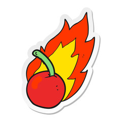 sticker of a cartoon cherry