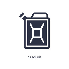 gasoline icon on white background. Simple element illustration from camping concept.