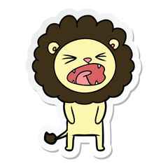 sticker of a cartoon lion