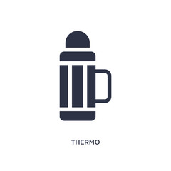 thermo icon on white background. Simple element illustration from camping concept.