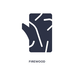 firewood icon on white background. Simple element illustration from camping concept.