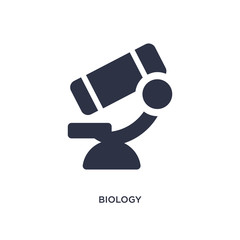 biology icon on white background. Simple element illustration from chemistry concept.