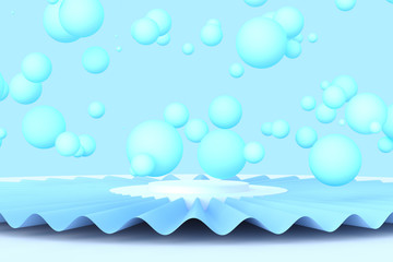 3d rendering, blue creative graphic