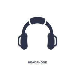 headphone icon on white background. Simple element illustration from cinema concept.