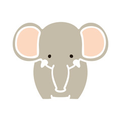 quirky hand drawn cartoon elephant