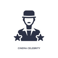 cinema celebrity icon on white background. Simple element illustration from cinema concept.