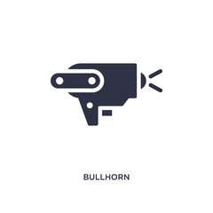 bullhorn icon on white background. Simple element illustration from communication concept.