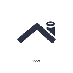 roof icon on white background. Simple element illustration from construction tools concept.