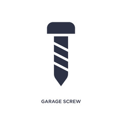 garage screw icon on white background. Simple element illustration from tools concept.