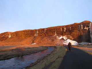 Seljalandsfoss waterfalls . Cascades, Islande.