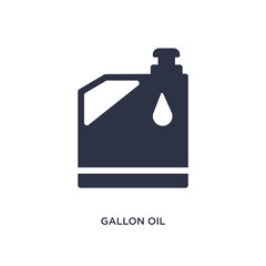 gallon oil icon on white background. Simple element illustration from tools concept.