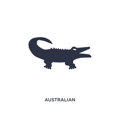 australian alligator icon on white background. Simple element illustration from culture concept.