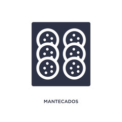 mantecados icon on white background. Simple element illustration from culture concept.