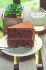 piece of chocolate cake