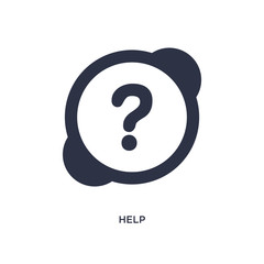 help icon on white background. Simple element illustration from customer service concept.