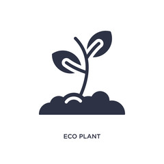 eco plant icon on white background. Simple element illustration from ecology concept.