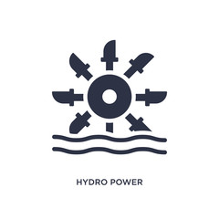 hydro power icon on white background. Simple element illustration from ecology concept.