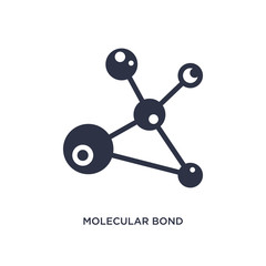 molecular bond icon on white background. Simple element illustration from education concept.