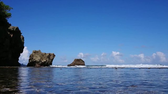 Tuyo Ka Bato means Three Rocks that are actually oversized coral reefs that turned into three islands in which one can walk on when it is low tide. When the tide is up, it's a surfer's world.