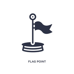 flag point icon on white background. Simple element illustration from education concept.