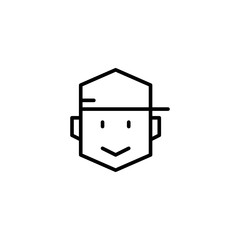 Cartoon avata icon. Man face sign