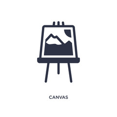 canvas icon on white background. Simple element illustration from education concept.