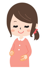 The pregnant woman who considers the thing of the child of the belly 