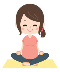 Ms. pregnant woman who does maternity yoga