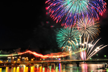 ナイアガラと打ち上げ花火