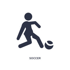 soccer icon on white background. Simple element illustration from education 2 concept.