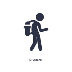 student icon on white background. Simple element illustration from education 2 concept.