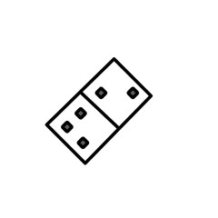Domino icon. Casino game sign