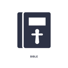 bible icon on white background. Simple element illustration from literature concept.