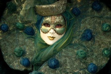 Green Costume at the Carnival of Venice