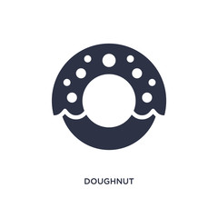 doughnut icon on white background. Simple element illustration from fast food concept.