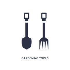 Fototapeta premium gardening tools icon on white background. Simple element illustration from hobbies concept.