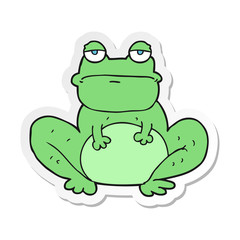 Fototapeta premium sticker of a cartoon frog