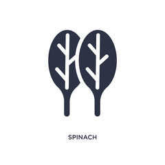 spinach icon on white background. Simple element illustration from fruits and vegetables concept.