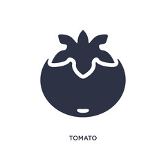 tomato icon on white background. Simple element illustration from fruits concept.