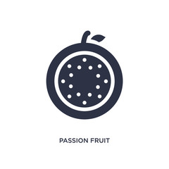 passion fruit icon on white background. Simple element illustration from fruits concept.