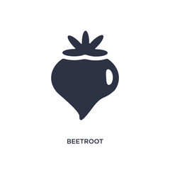 beetroot icon on white background. Simple element illustration from fruits concept.