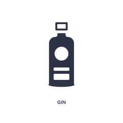 gin icon on white background. Simple element illustration from gastronomy concept.