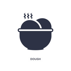 Fototapeta premium dough icon on white background. Simple element illustration from gastronomy concept.