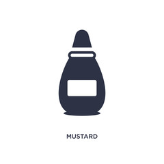 mustard icon on white background. Simple element illustration from gastronomy concept.