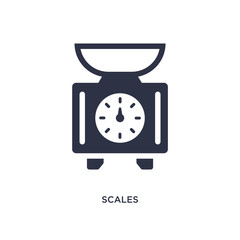 scales icon on white background. Simple element illustration from gastronomy concept.