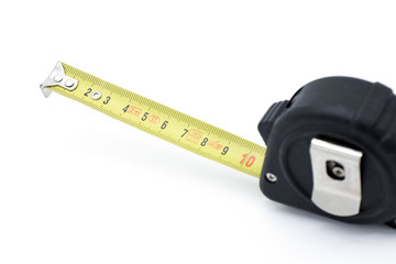 Measuring tape in centimeters on a white background