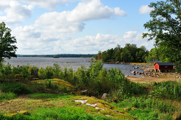 See in Schweden im Herbst