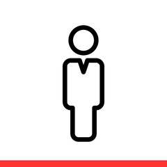 People vector icon, group team symbol. Simple, flat design for web or mobile app