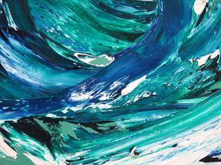 Ocean waves .Motion  painting colorful texture.Abstract background bright colors artistic splashes....