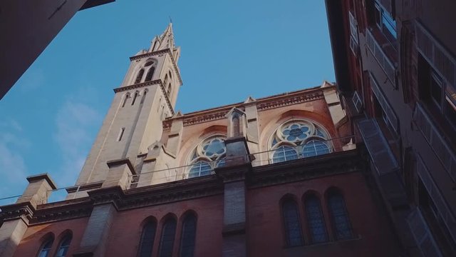 toulouse basilique saint sernin romanesque facade tower